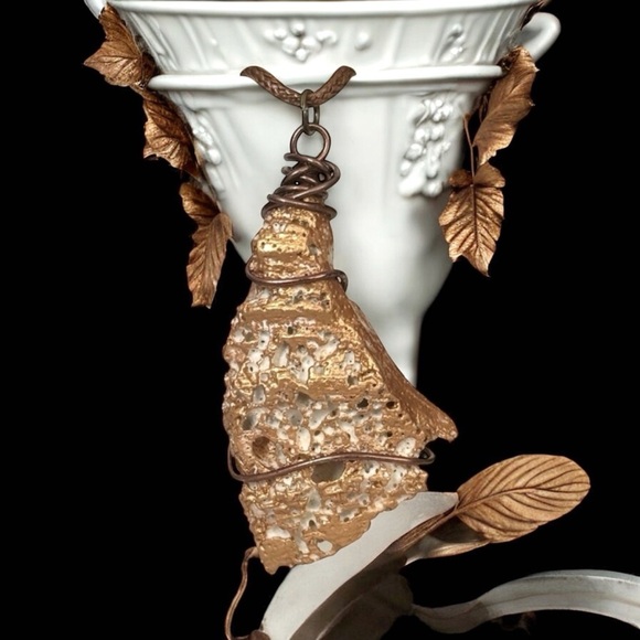 5 For $25💫Bronzed Metallic Nautical Shell Necklace Pendant - Picture 1 of 4